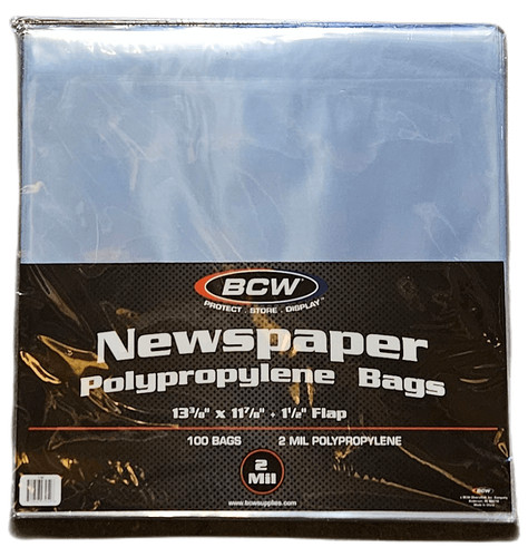 Bcw newspaper bags - (100),