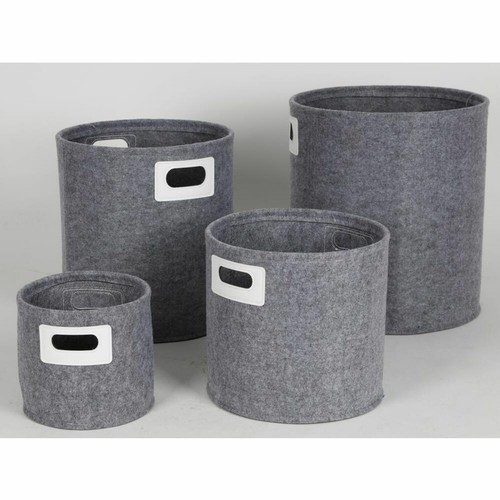 Set felt baskets gray - baskets,