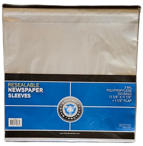 Csp resealable newspaper - (100),