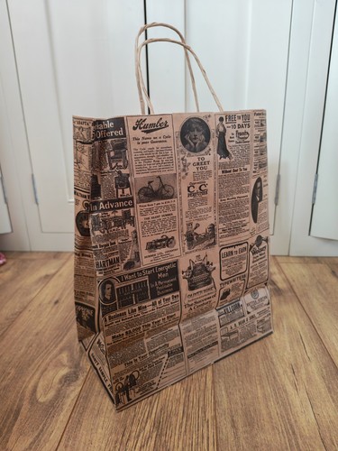 Brown newspaper bag - brown,