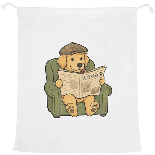 Dog flat cap newspaper - flat, &