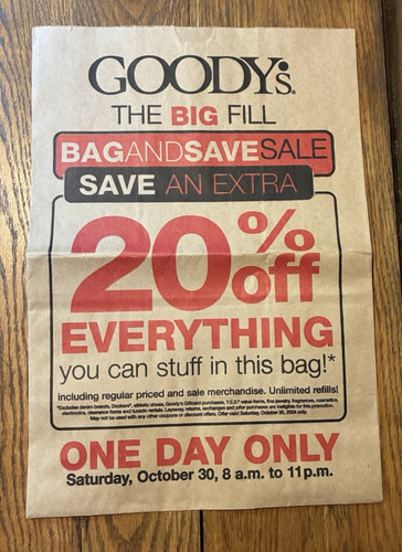 Goody clothing store paper - goody's,
